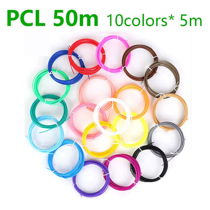 Filament 1.75Mm for 3D Pen 20/ 30 Colors Brilliant Color Filament ABS / PLA/ PCL No Smell Safety Plastic 3D Print Pen Filament