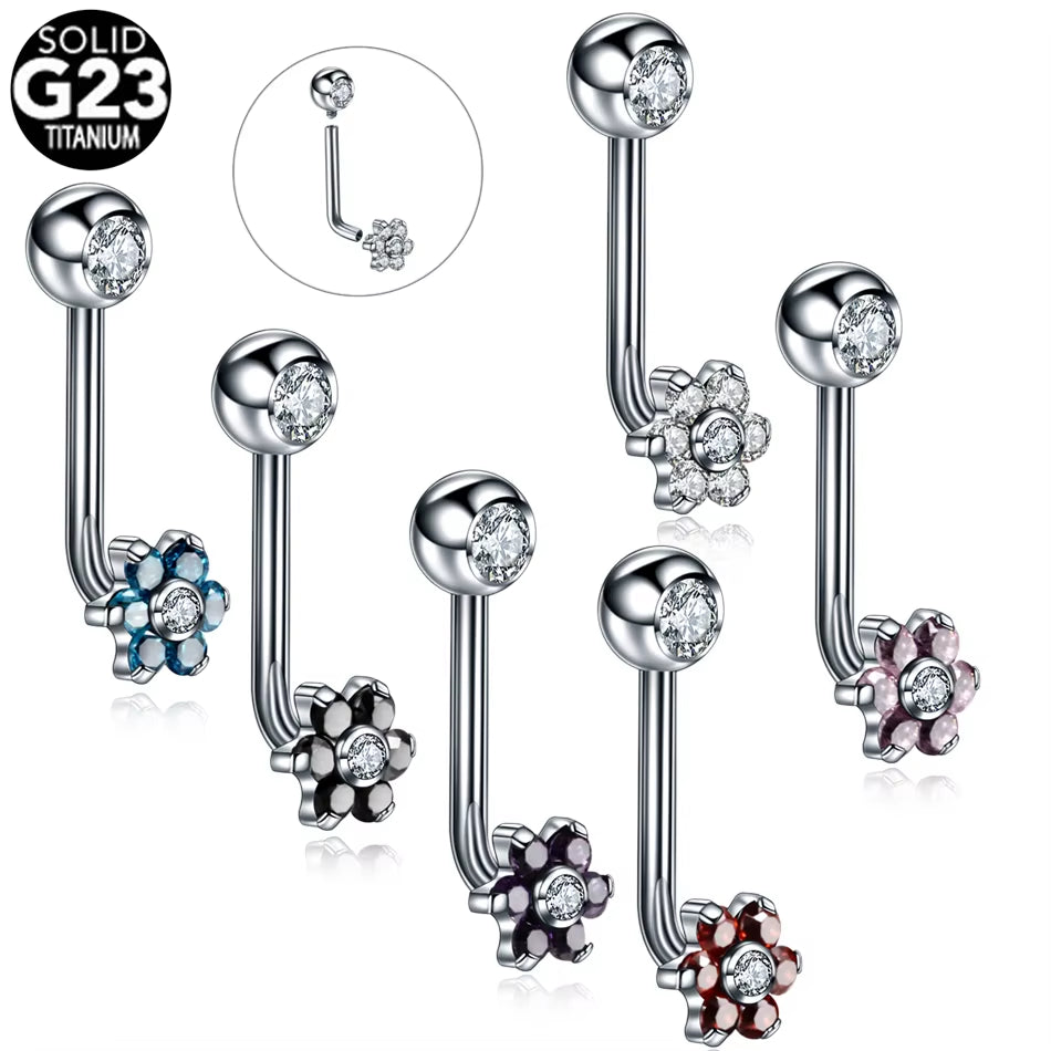1PC G23 Titanium Opal Crystal Christina Vertical Hood Piercings Lip Rings Sexy Women Piercings Body Jewelry 14G