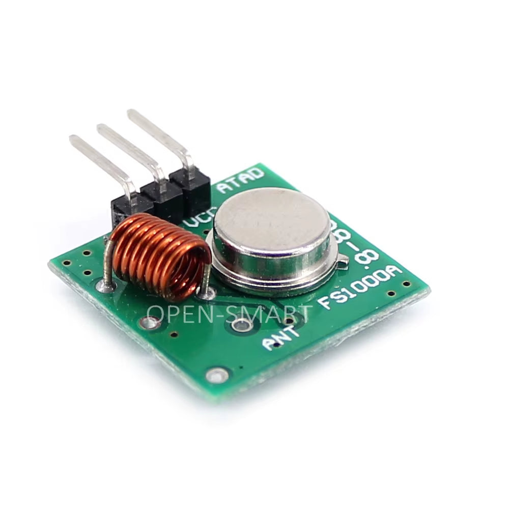 433Mhz RF Wireless Receiver Module & 433 Mhz Transmitter Module Kit + 2PCS RF 433M Hz Spring Antenna Compatible for Arduino