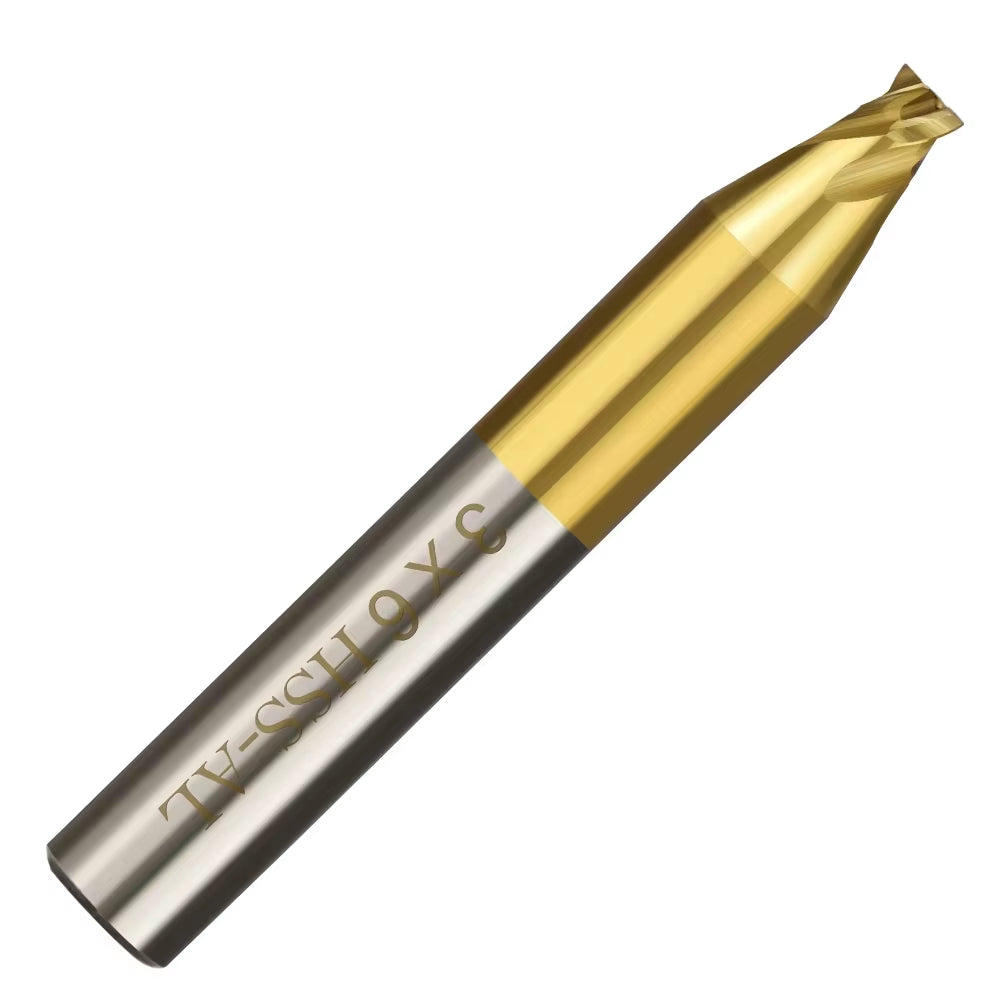 1Pc 6Mm Shank Titanium Coated Key Cutting Machine End Milling Cutter 1/1.5/2.0/2.5/3.0/4.0/5.0Mm Vertical Key Machine
