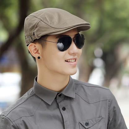 55-59Cm 60-63Cm Male Summer plus Size Newsboy Caps Men Casual Ivy Hat Pure Cotton Flat Peaked Cap Women Big Size Beret Hats