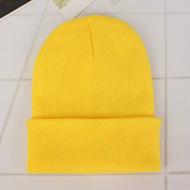 Solid Color Winter Hats for Woman New Beanies Knitted Cute Hat Girls Autumn Female Beanie Caps Warmer Bonnet Ladies Casual Cap