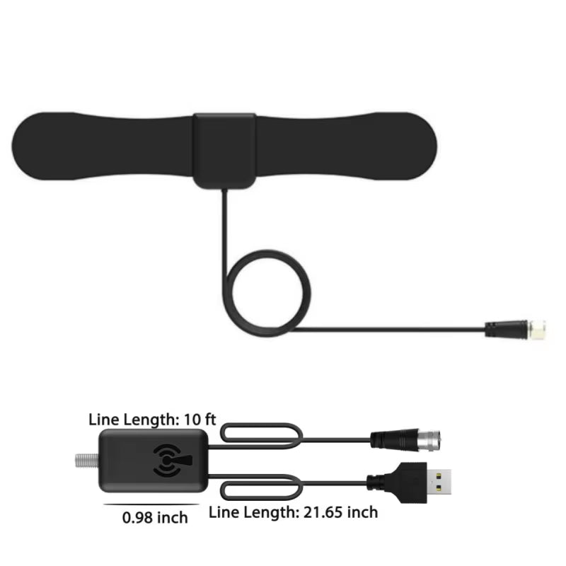 TV Antenna Digital Antenna for Smart TV 4K 1080P HD Digital VHF UHF All Tv'S for Local Channels, Smart Switch Signal Booster