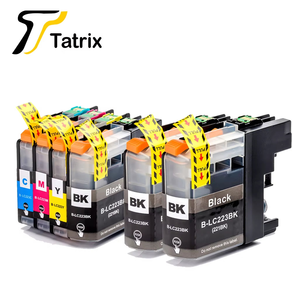 Tatrix with Chip LC223 LC221 Compatible Ink Cartridge for  MFC-J4420DW/J4620DW/J4625DW/J480DW/J680DW/J880DW Printer