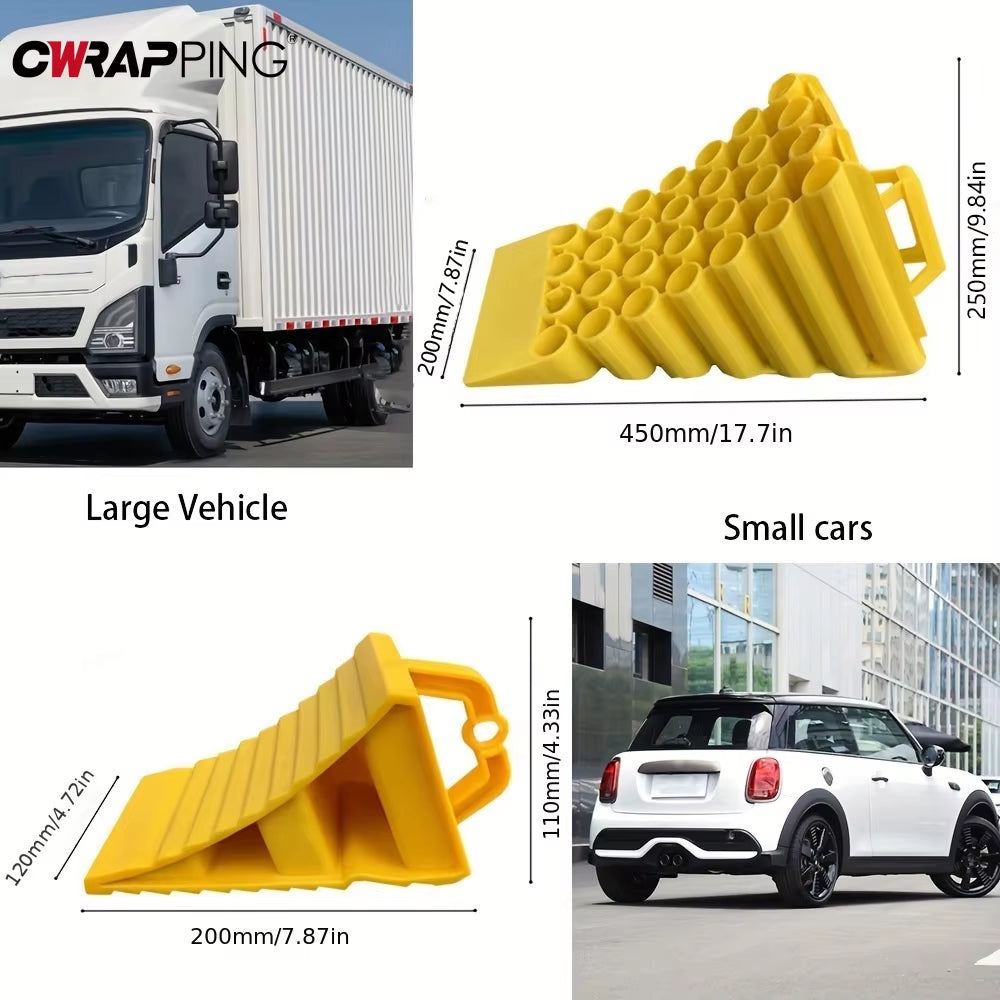 Car Multipurpose Anti-Slip Wheel Chock Portable Tire Chocks Wear-Resistant Tire Stopper Wheel Stopper for Trucks Car Accessories
