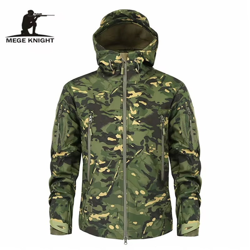 Mege Brand Clothing Autumn Men'S Military Camouflage Fleece Jacket Army Tactical Clothing Male Camouflage Windbreakers