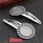 14 16Mm 18Mm 20Mm round Oval 18X25Mm Antique Silver Plated Bronze Copper Material Hairpin Hair Clips Base Setting Cabochon Cameo