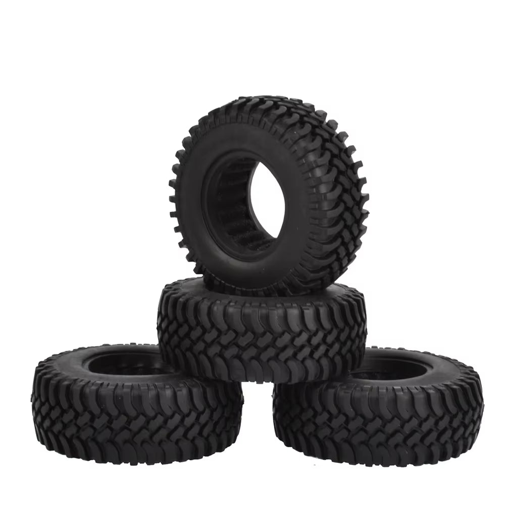 4PCS 100Mm 1.9 Inch Rubber Tires with Foam Inserts for 1:10 RC Rock Crawler Axial SCX10 D90 D110 Tamiya CC01 1.9 Inch Tyres