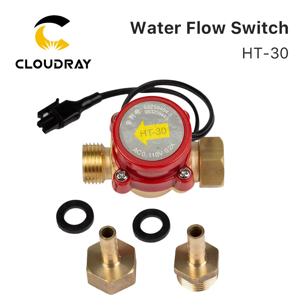 Water Flow Switch Sensor 8/10/12Mm HT-30 Protect for CO2 Laser Engraving Cutting Machine