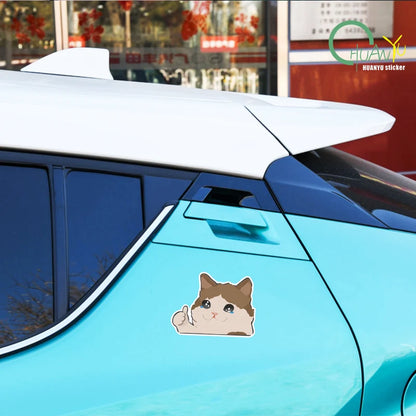 Cartoon Animation Cat Car Personality Reflective Car Stickers Rear Windscreen Cover Scratches Decorative Stickers Accessories