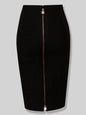 16 Colors Sexy Solid Zipper Orange Blue Black Red Bandage Skirt Women Elastic Bodycon Summer XL XXL Pencil Skirts 58Cm