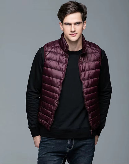 Spring Man 90% Duck down Vest Ultra Light Jackets Men Fashion Sleeveless Outerwear Coat Autumn Winter Coat