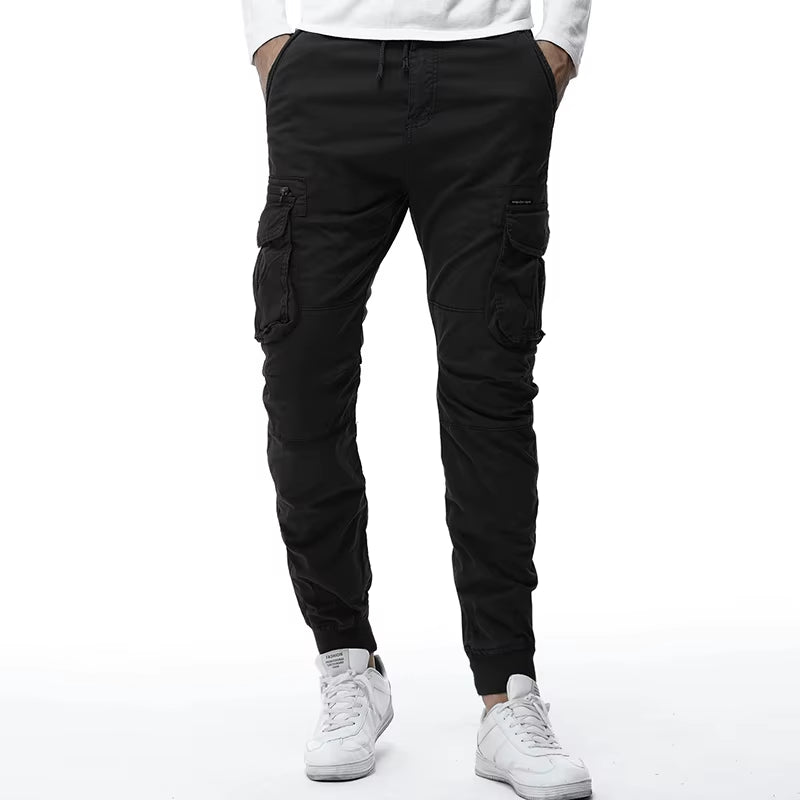 Mens Camouflage Tactical Cargo Pants Men Joggers Boost Military Casual Cotton Pants Hip Hop Ribbon Male Army Trousers 38