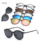 6 in 1 Changed Lens 5 Lenes Magnet Sunglasses Mirrored Sunglasses Glasses Men Polarization Custom Prescription