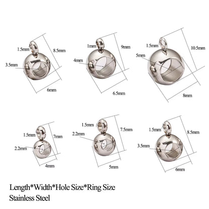 10Pcs Stainless Steel Spacer Beads Pendant Charms Clasps Gold Color Bail Beads for DIY Jewelry Making Findings Hole 2-4Mm Beads