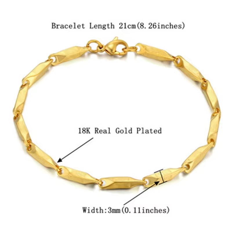 Mens 316L Stainless Steel Male Bracelet Wholesale Braslet Gold Silver Color Braclet Chunky Cuban Chain Link Bracelet for Man