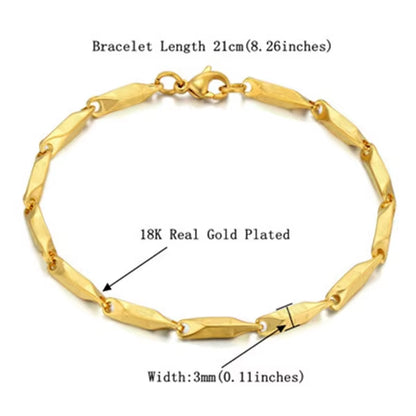 Mens 316L Stainless Steel Male Bracelet Wholesale Braslet Gold Silver Color Braclet Chunky Cuban Chain Link Bracelet for Man
