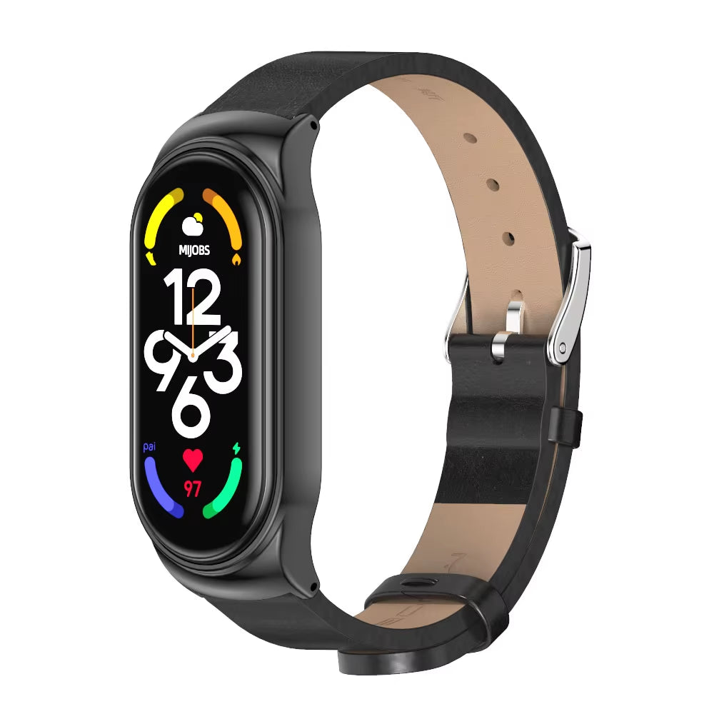 Strap for Mi Band 10 9 8 7 6 5 4 3 Bracelet Silicone Wristband for Xiaomi Mi Band 8 Metal Strap for Mi Band 7 Watchband Leather