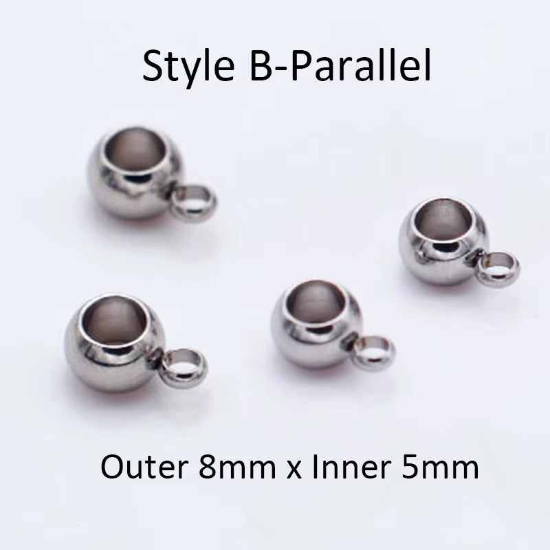10Pcs Stainless Steel Spacer Beads Pendant Charms Clasps Gold Color Bail Beads for DIY Jewelry Making Findings Hole 2-4Mm Beads