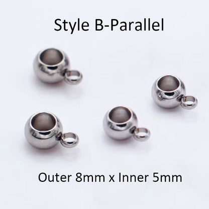 10Pcs Stainless Steel Spacer Beads Pendant Charms Clasps Gold Color Bail Beads for DIY Jewelry Making Findings Hole 2-4Mm Beads