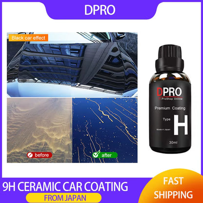 Dpro 9H Ceramic Car Coating Liquid Glass Waterproof Nano Ceramics Paint Care Anti-Scratch Hydrophobic Car Detailing Polish Kit