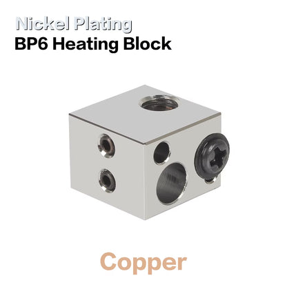 Aluminium Heat Block for J-Head Extruder Hotend 3D Printers High Temp Silicone Socks Parts BP6 Heating Block Accessories
