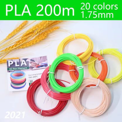 Filament 1.75Mm for 3D Pen 20/ 30 Colors Brilliant Color Filament ABS / PLA/ PCL No Smell Safety Plastic 3D Print Pen Filament