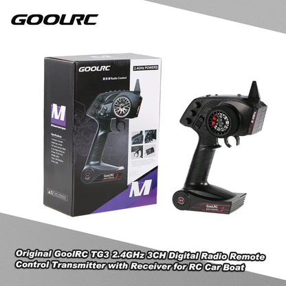Original High Quality  TG3 2.4G 3CH RC Transmitter Digital Radio Remote Control Transmitter with Receiver for RC Car Boat