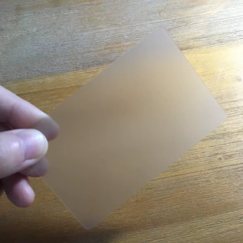 50Pcs Transparent Blank Card PVC Fine Matte Plastic Material Waterproof Card 85.5*54Mm Use for Business Card Printing