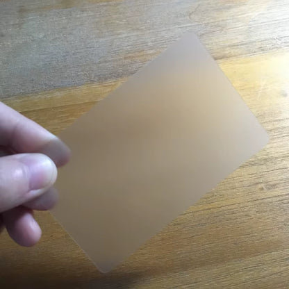 50Pcs Transparent Blank Card PVC Fine Matte Plastic Material Waterproof Card 85.5*54Mm Use for Business Card Printing