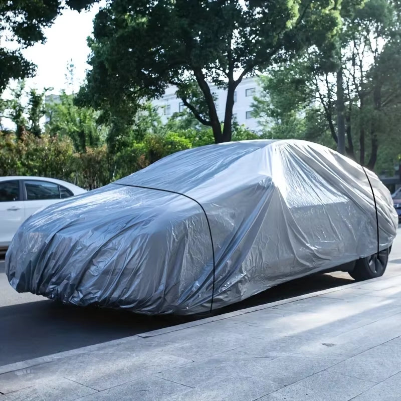 The Four Seasons Fit Full Car Cover Waterproof Dustproof PE Film Coat Aluminum Protective Sunshade UV Ray Reflectioncar Cover