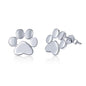 925 Sterling Silver Animal Paw Dog Cat Footprints Stud Earrings for Women Valentine'S Day Gift SCE407
