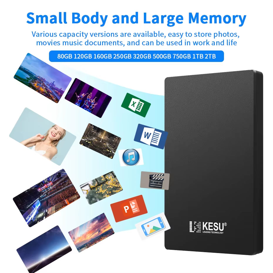 HDD 2.5" Portable External Hard Drive 2Tb/1Tb/500Gb/750Gb USB3.0 Disk Memory for PC Tablets PS4 Notebook Desktop Computer