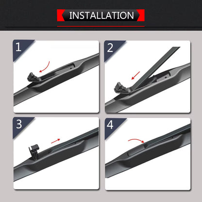 Car Wiper Blade Universal U Hook Type 14"16"17"18"19"20"21"22"24"26" Windscreen Windshield Rubber Hybrid Auto Wipers Accessories