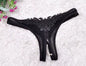 Women Low Waist Panties Lace G Strings Sexy Underwear Pearl Crotchless Briefs Female Lingerie Tanga