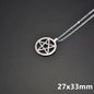 Goth Wicca Witch Pentacle Amulet Pentagram Pendant Women Necklaces Vintage Star Chain Collier for Men Kpop Gift Jewelry Making