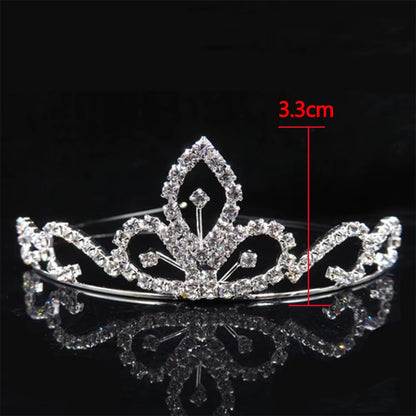 Princess Crystal Tiaras and Crowns Headband Kid Girls Love Bridal Prom Crown Wedding Party Accessiories Hair Jewelry