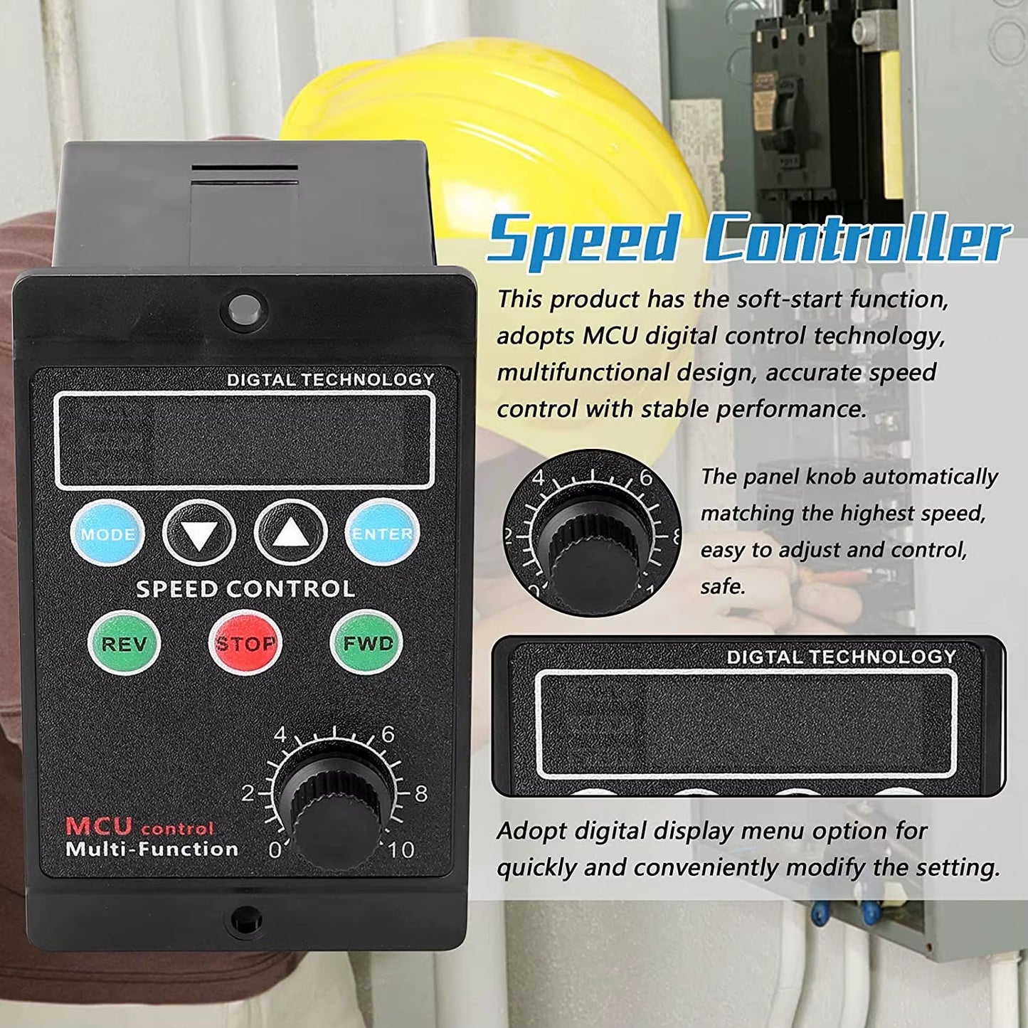 400W AC220V Multifunctional Motor Speed Controller Motor Speed Pinpoint Controller Forward & Backward Motor Governor