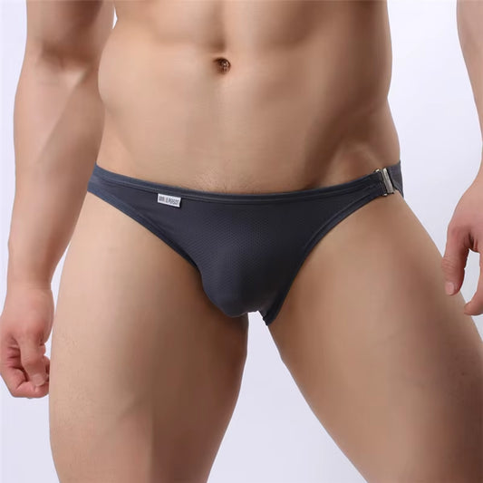Brand New Men'S Briefs Sexy Fashion Underwear Bikini Side Metal Buckle Underwear Men Briefs High Quality B1146