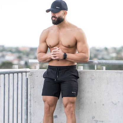 2023 New Men Gym Fitness Loose Shorts Bodybuilding Joggers Summer Quick-Dry Cool Short Pants Male Casual Beach Brand Sweatpants
