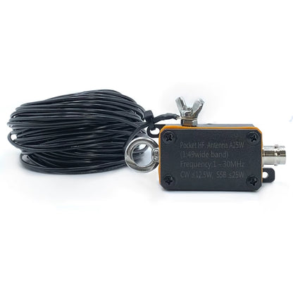 1-30Mhz Pocket HF Antenna, Shortwave Antenna, Inverted V Horizontal Balun Long Line Wideband End-Fed Antenna