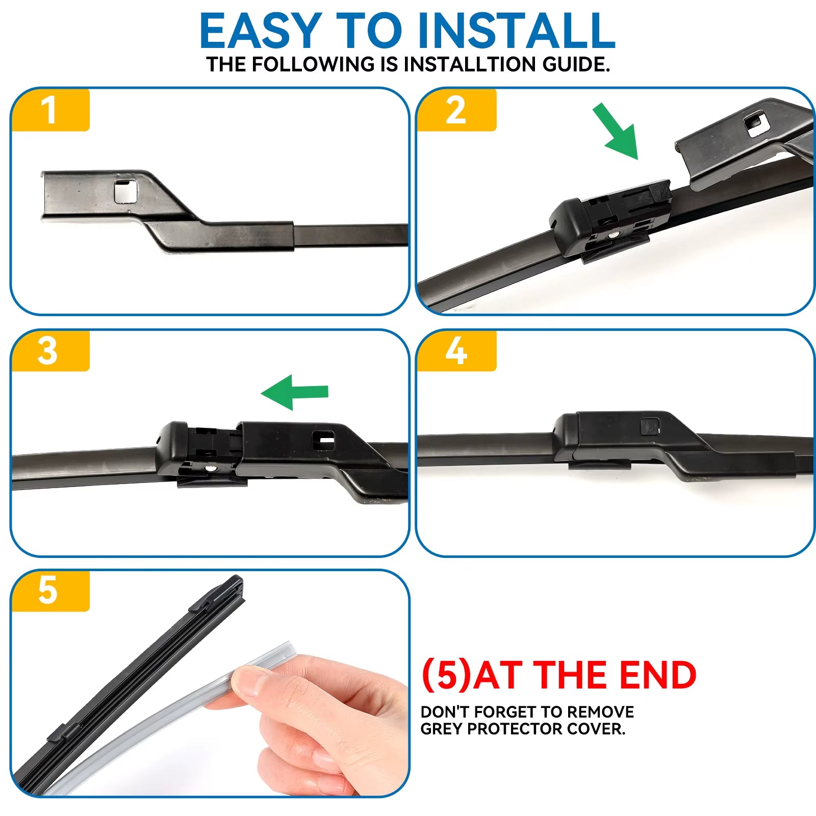 Erick'S Wiper LHD Front Wiper Blades for VW Jetta 6 MK6 A6 Passat CC 2012 - 2018 Windshield Windscreen Window Brush 24"19"