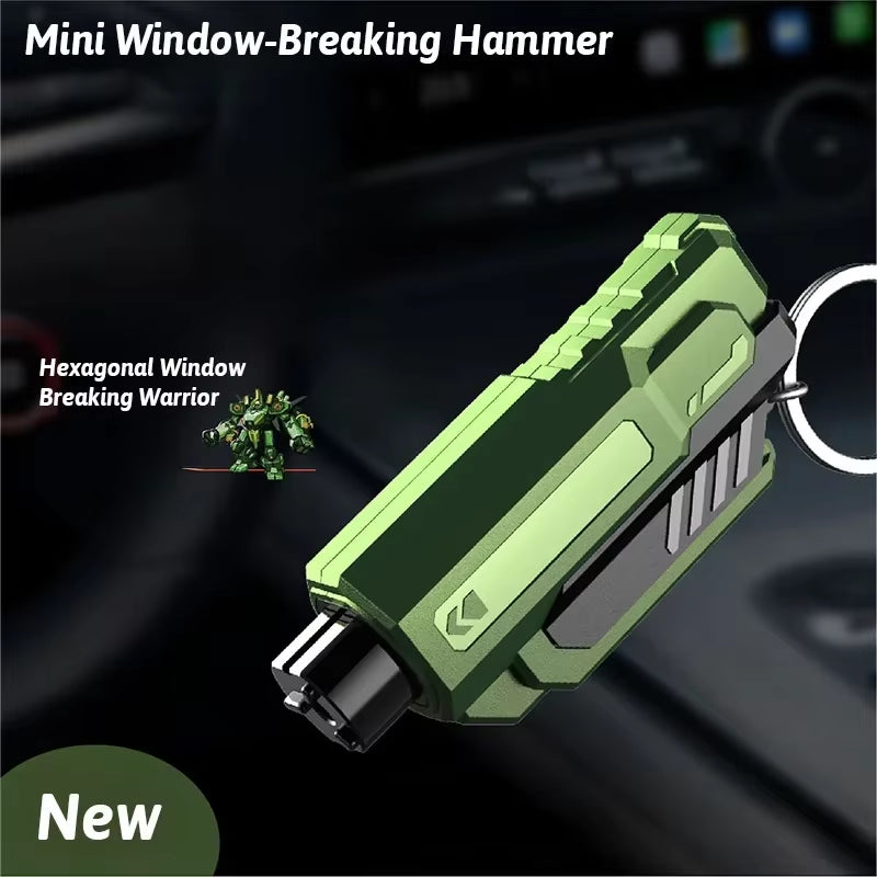 Car Safety Hammer Mini Car with a Multi-Functional Escape Hammer to Break the Glass Rescue Hammer Car Window One Second