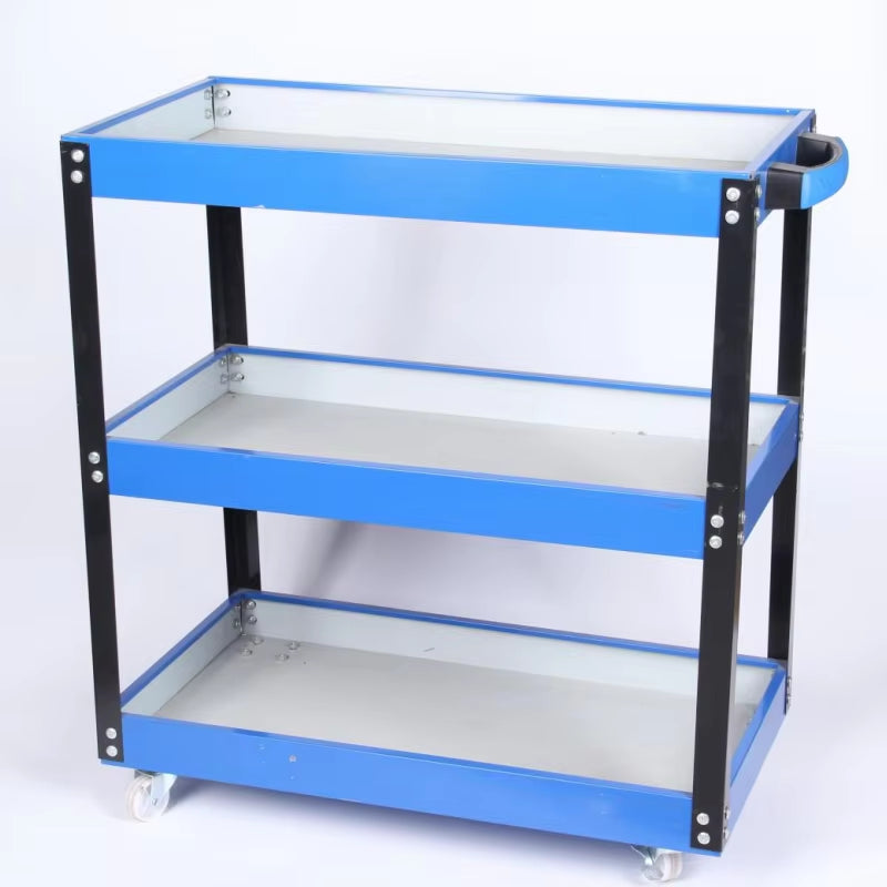 Mechanical Workshop Tools with Wheels, Tool Carts 3-Layer Mobile Tool Car, Multifunctional and Heavy-Duty Auto Repair Parts Car