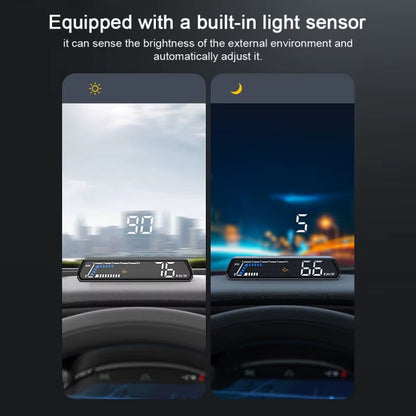 Car Speedometer Digital Display Car Speed Voltage Oil Consumption Water Temperature Meter Multifunctional Car Headup Display