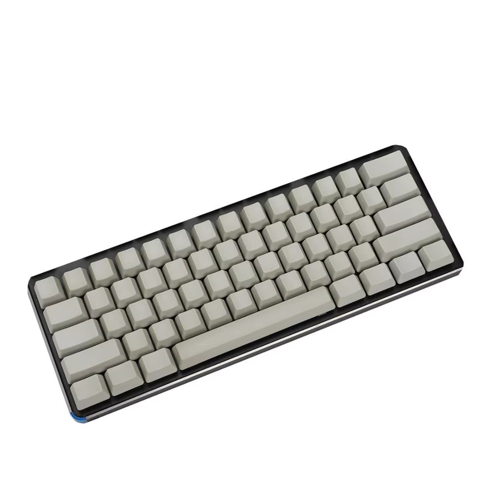White Black Gray Green Blank Thick PBT OEM Profile 62 Key ISO 61 ANSI Keycaps for MX Switches Mechanical Keyboard (Only Keycap)