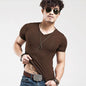 2025  Brand New Men T Shirt 10 Colors Fitness Mens T-Shirts V Neck Man T-Shirt for Male Clothing Tshirts S-5XL Tops Tees