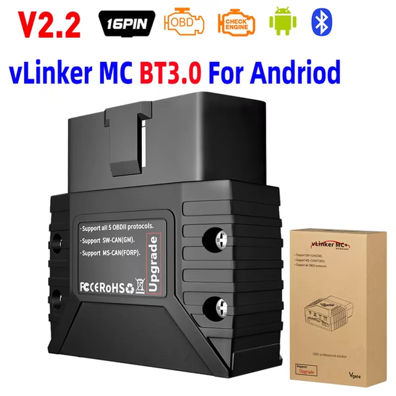 Vlinker MC V2.2 Icar Pro Bluetooth 4.0 WIFI OBD2 Scanner for Android IOS Auto Code Reader OBDII Tool PK V1.5 ELM327