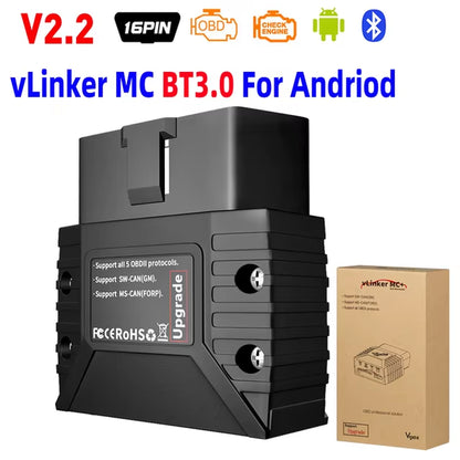 Vlinker MC V2.2 Icar Pro Bluetooth 4.0 WIFI OBD2 Scanner for Android IOS Auto Code Reader OBDII Tool PK V1.5 ELM327