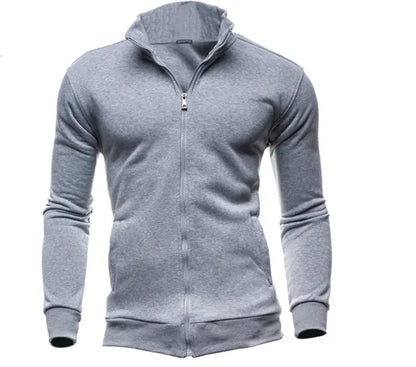 2025 Brand New Men'S No Hoodies Sweatshirts Zipper Stand Collar Men Sweatshirts for Male No Hooded Sweatshirt Man Pullover